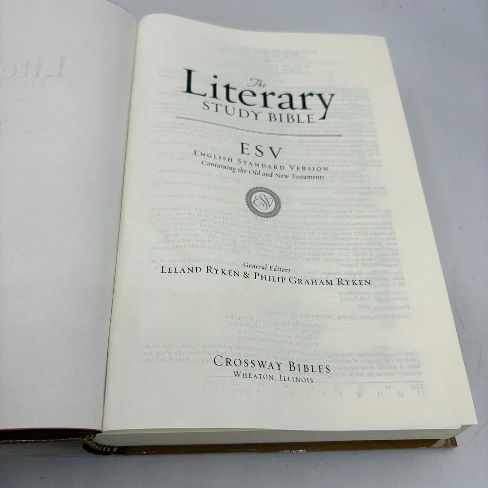 Literary Study Bible ESV English Standard Version Hardcover Leland Ryken 2007